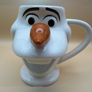 Disney Frozen Olaf 3D Sculpted Mug Snowman Face Ceramic Coffee Cup